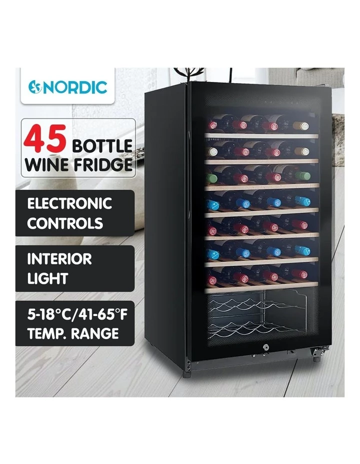 Brand new ❤️ Nordic 45 Bottle Wine Fridge Mini Cooler Chiller Storage WC45 🧨 7 Brand new ❤️ Nordic 45 Bottle Wine Fridge Mini Cooler Chiller Storage WC45 🧨 - Image 7