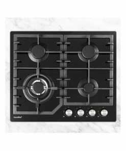 Coupon 👍 Comfee Gas Cooktop 4 Burners Kitchen Gas Hob Trivets Stove Cook Top 60cm Black ❤️ -Appliances Sales Store 882961120 3 720x928