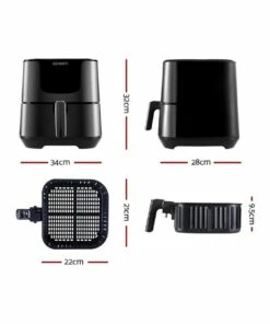 Cheapest 🔔 Devanti Air Fryer 7L LCD Fryers Oven Airfryer Stainless Steel Black 🛒 -Appliances Sales Store 888181030 4 720x928