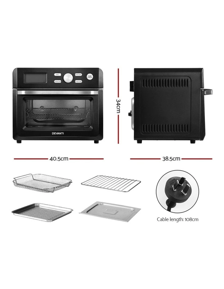 Buy π Devanti 20L Air Fryer Convection Oven Black AF-K-H-5712E-BK π― 2 Buy π Devanti 20L Air Fryer Convection Oven Black AF-K-H-5712E-BK π― - Image 2