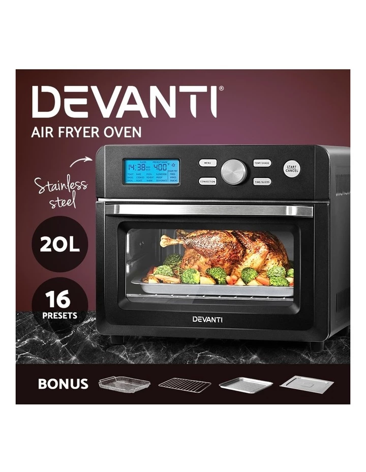 Buy π Devanti 20L Air Fryer Convection Oven Black AF-K-H-5712E-BK π― 4 Buy π Devanti 20L Air Fryer Convection Oven Black AF-K-H-5712E-BK π― - Image 4
