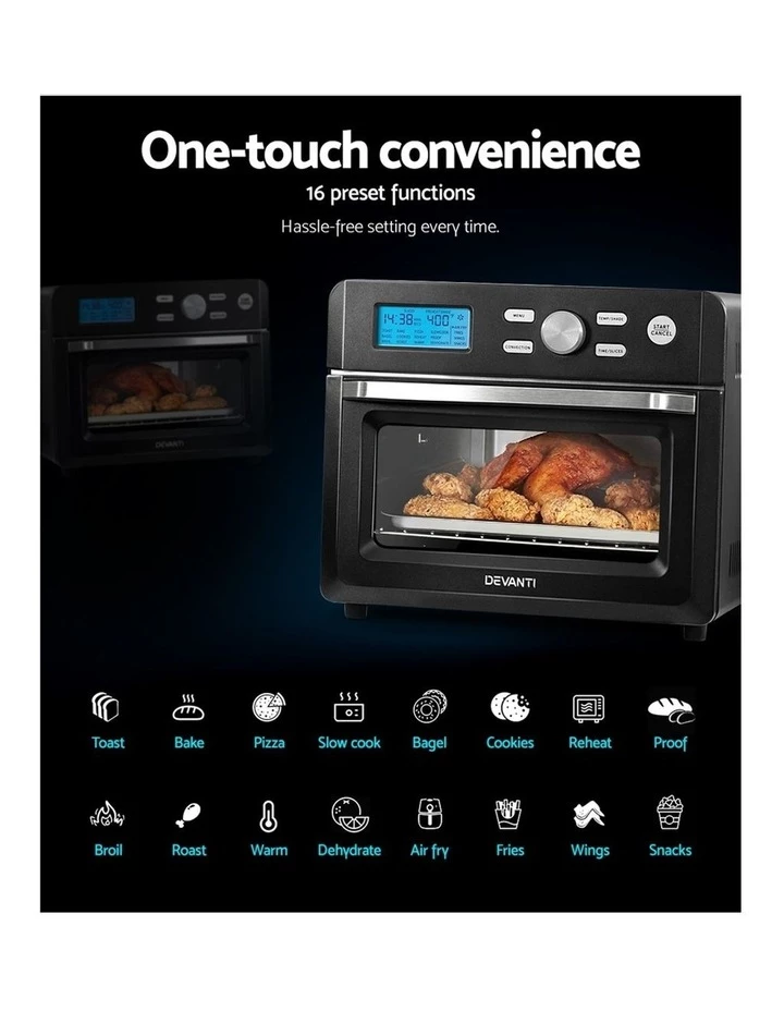 Buy π Devanti 20L Air Fryer Convection Oven Black AF-K-H-5712E-BK π― 5 Buy π Devanti 20L Air Fryer Convection Oven Black AF-K-H-5712E-BK π― - Image 5