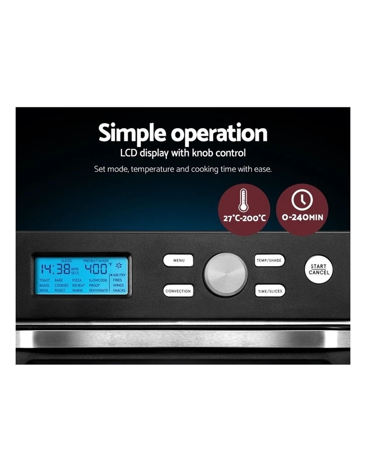 Buy π Devanti 20L Air Fryer Convection Oven Black AF-K-H-5712E-BK π― 6 Buy π Devanti 20L Air Fryer Convection Oven Black AF-K-H-5712E-BK π― - Image 6