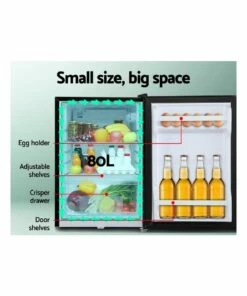 Flash Sale 😍 Glacio 80L Portable Fridge Bar Freezer Cooler Black ✨ -Appliances Sales Store 888192280 5 720x928