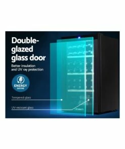 New 😀 Devanti 34 Bottles Wine Cooler Fridge Black WC-34B-BK ⌛ -Appliances Sales Store 888195880 6 720x928