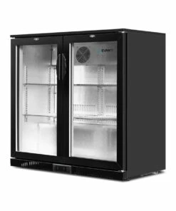 Best deal ⭐ Devanti 2 Glass Door Bar Fridge Black BF-E-198L-BK 🎁