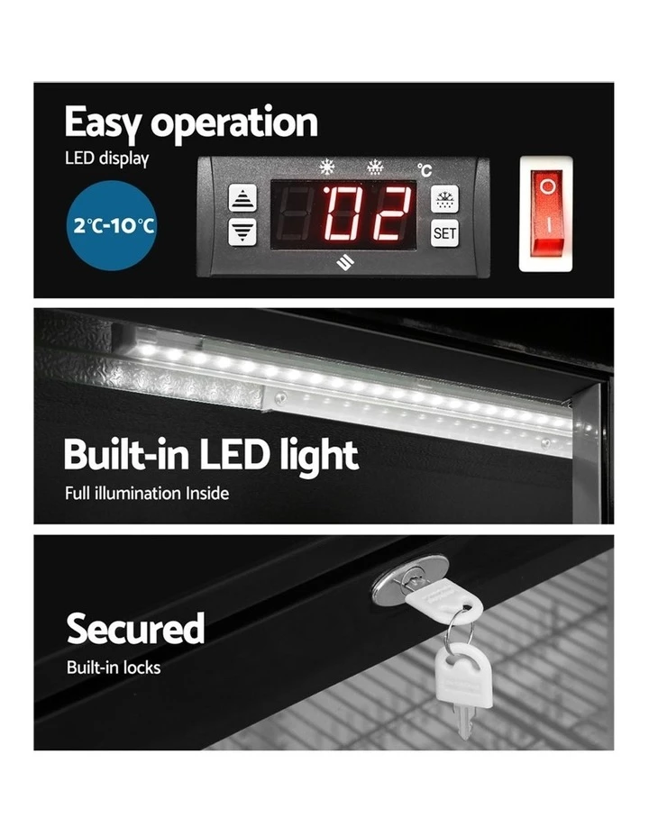 Best deal β Devanti 2 Glass Door Bar Fridge Black BF-E-198L-BK π 6 Best deal β Devanti 2 Glass Door Bar Fridge Black BF-E-198L-BK π - Image 6