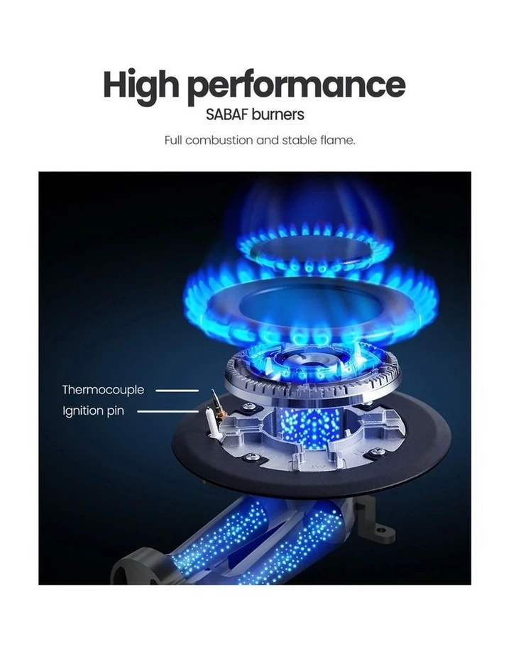 New π Comfee 5 Burner Gas Cooktop Black NG LPG CGH90095G π 6 New π Comfee 5 Burner Gas Cooktop Black NG LPG CGH90095G π - Image 6