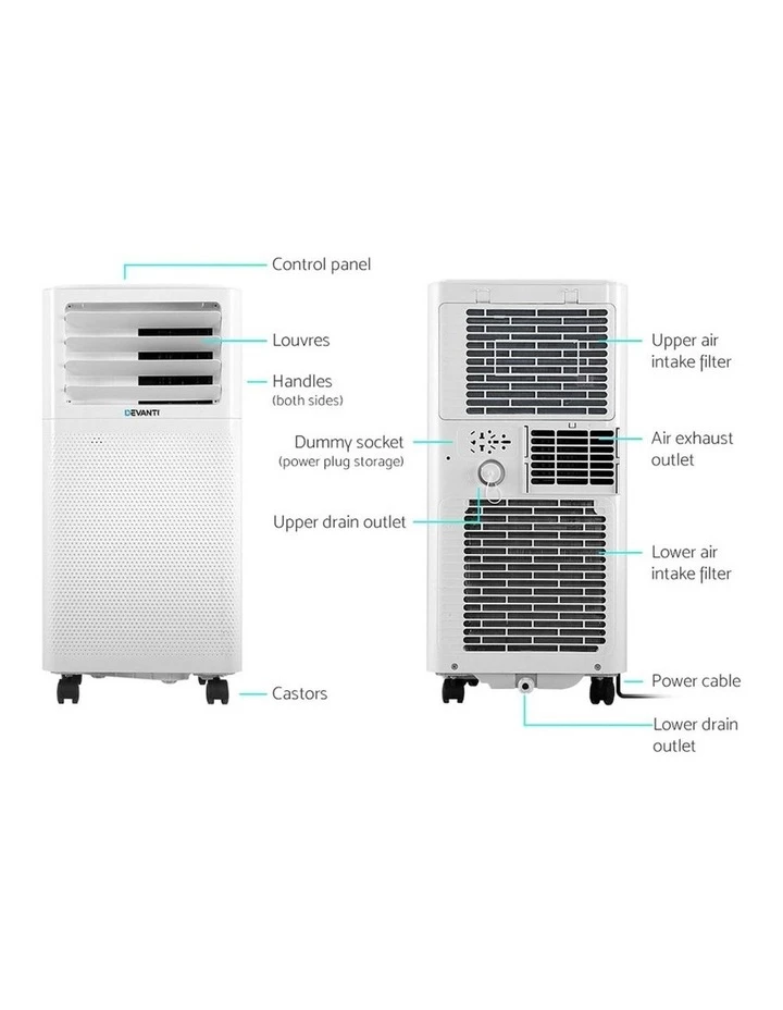 Hot Sale π Devanti Portable Air Conditioner 2W White PAC-A-14K-WH π 4 Hot Sale π Devanti Portable Air Conditioner 2W White PAC-A-14K-WH π - Image 4