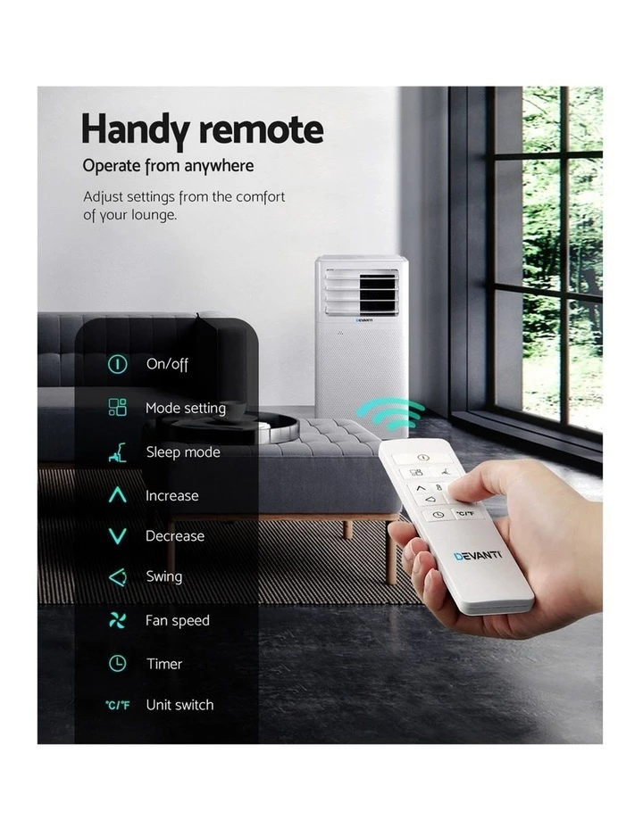 Hot Sale π Devanti Portable Air Conditioner 2W White PAC-A-14K-WH π 6 Hot Sale π Devanti Portable Air Conditioner 2W White PAC-A-14K-WH π - Image 6