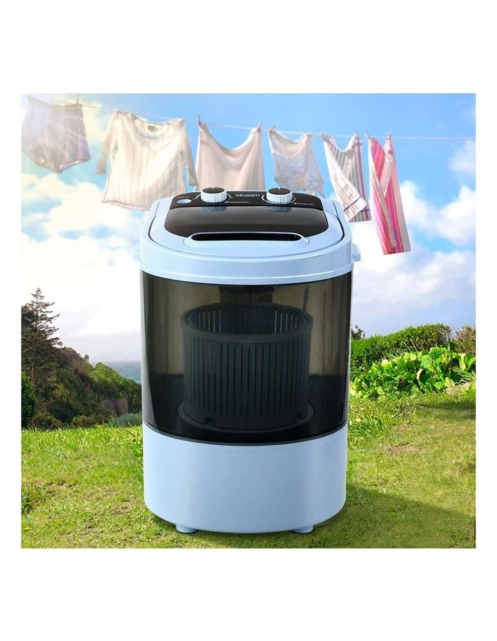 New ✨ Devanti Portable Top Load Washing Machine 3KG Black PWM-S-30-BK ⌛ 3 New ✨ Devanti Portable Top Load Washing Machine 3KG Black PWM-S-30-BK ⌛ - Image 3