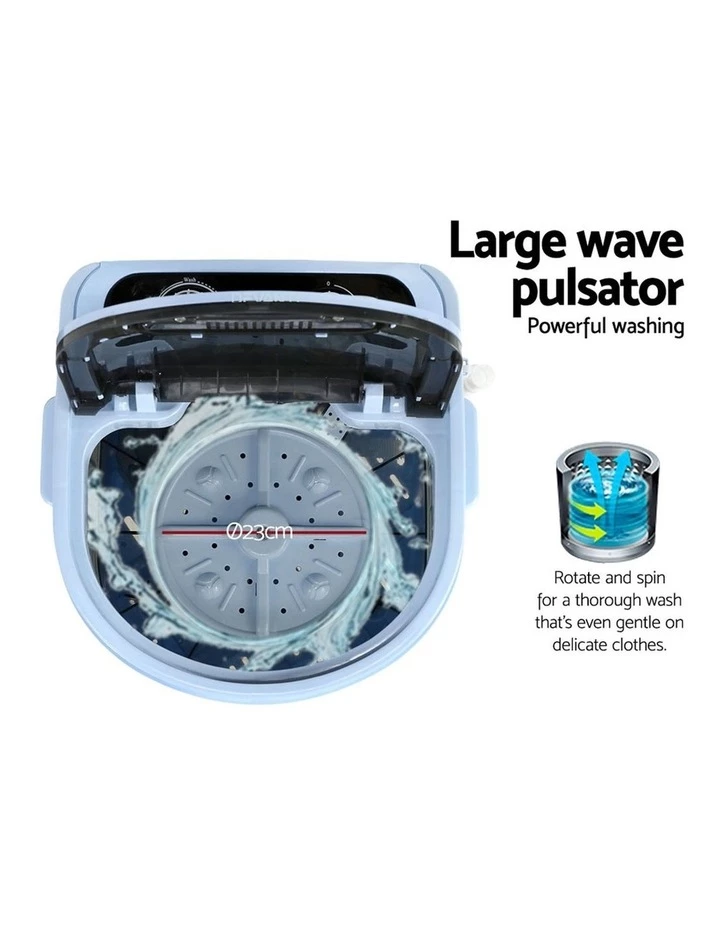 New ✨ Devanti Portable Top Load Washing Machine 3KG Black PWM-S-30-BK ⌛ 7 New ✨ Devanti Portable Top Load Washing Machine 3KG Black PWM-S-30-BK ⌛ - Image 7