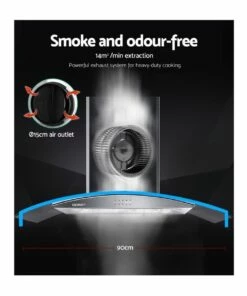 Brand new ✨ Devanti Rangehood Kitchen 900mm Glass Canopy Stainless Steel 🔥 -Appliances Sales Store 888631300 4 720x928