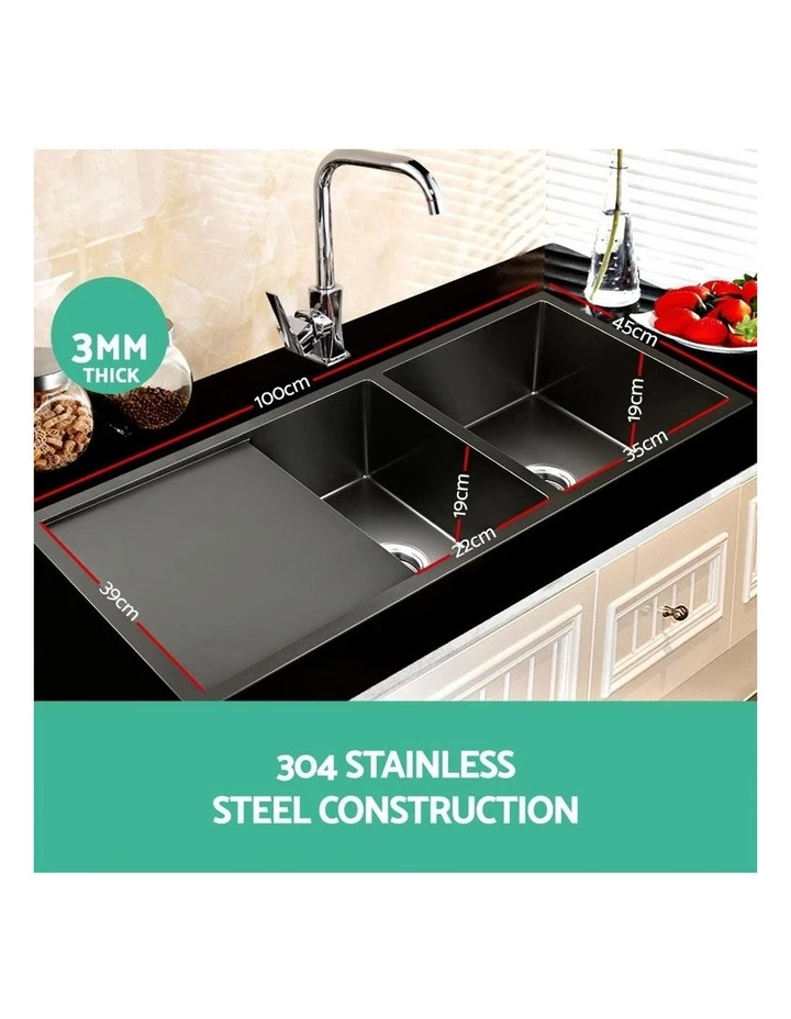 Cheapest π Cefito Stainless Steel Kitchen Sink 1X45CM Black π 4 Cheapest π Cefito Stainless Steel Kitchen Sink 1X45CM Black π - Image 4