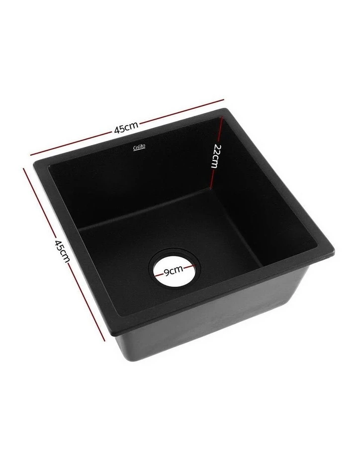 Coupon π Cefito Stone Kitchen Sink 45X45MM Granite Black π 2 Coupon π Cefito Stone Kitchen Sink 45X45MM Granite Black π - Image 2