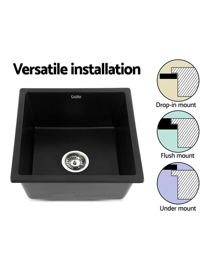 Coupon π Cefito Stone Kitchen Sink 45X45MM Granite Black π 4 Coupon π Cefito Stone Kitchen Sink 45X45MM Granite Black π - Image 4