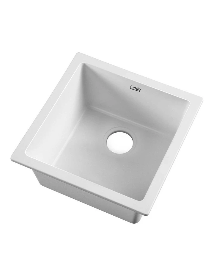 Discount π Cefito Stone Kitchen Sink 450X450MM Granite White β¨ 1 Discount π Cefito Stone Kitchen Sink 450X450MM Granite White β¨
