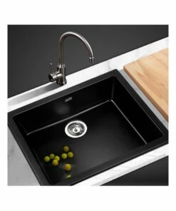 Best Sale 🎉 Cefito Stone Kitchen Sink 46X41MM Granite Black ✔️ -Appliances Sales Store 888634360 3 720x928