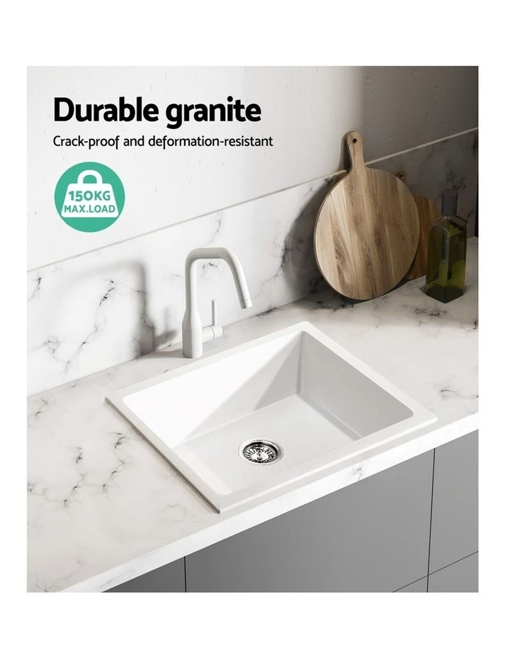 Cheap 𧨠Cefito Stone Kitchen Sink 46X41MM Granite White βοΈ 3 Cheap 𧨠Cefito Stone Kitchen Sink 46X41MM Granite White βοΈ - Image 3