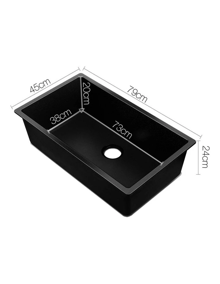 Cheapest π Cefito Stone Kitchen Sink 79X45MM Granite Black π₯ 2 Cheapest π Cefito Stone Kitchen Sink 79X45MM Granite Black π₯ - Image 2