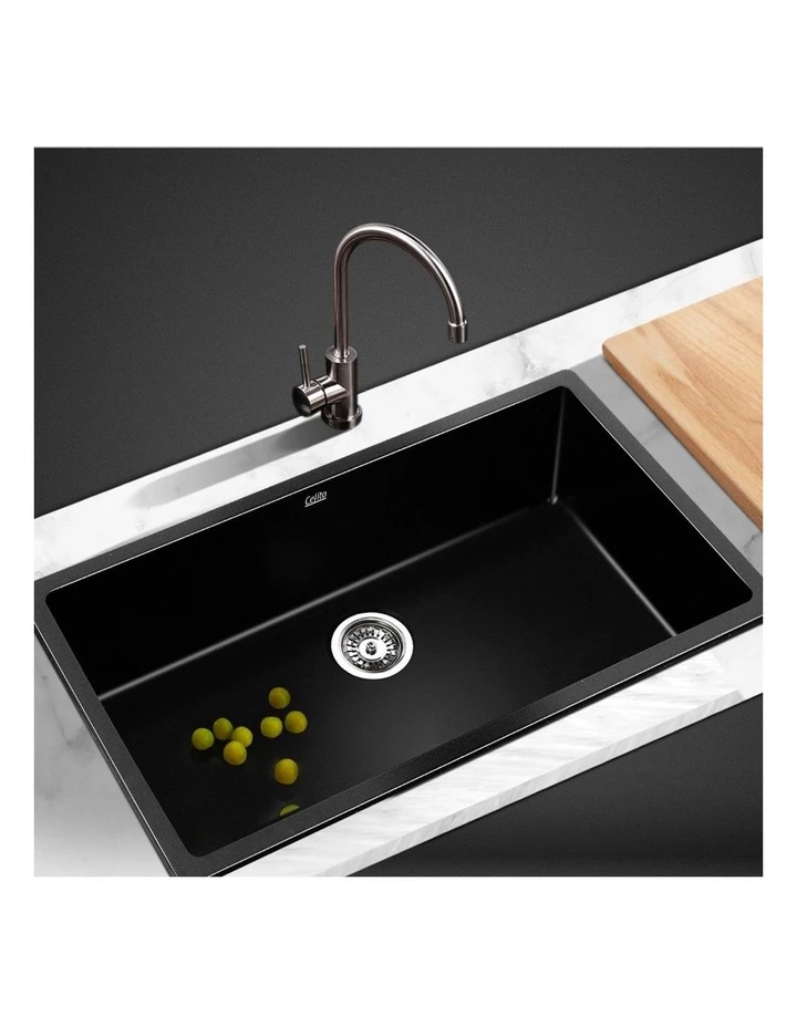Cheapest π Cefito Stone Kitchen Sink 79X45MM Granite Black π₯ 3 Cheapest π Cefito Stone Kitchen Sink 79X45MM Granite Black π₯ - Image 3
