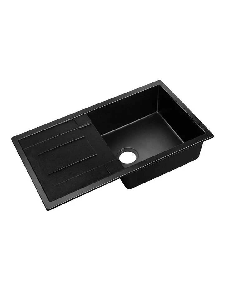 Best Sale ⭐ Cefito Stone Kitchen Sink 86X5MM Granite Black ⌛ 1 Best Sale ⭐ Cefito Stone Kitchen Sink 86X5MM Granite Black ⌛