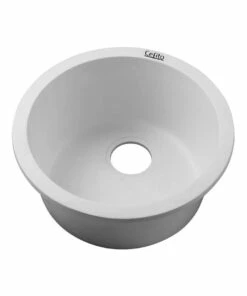 Cheapest π Cefito Stone Kitchen Sink Round 430MM Granite White π